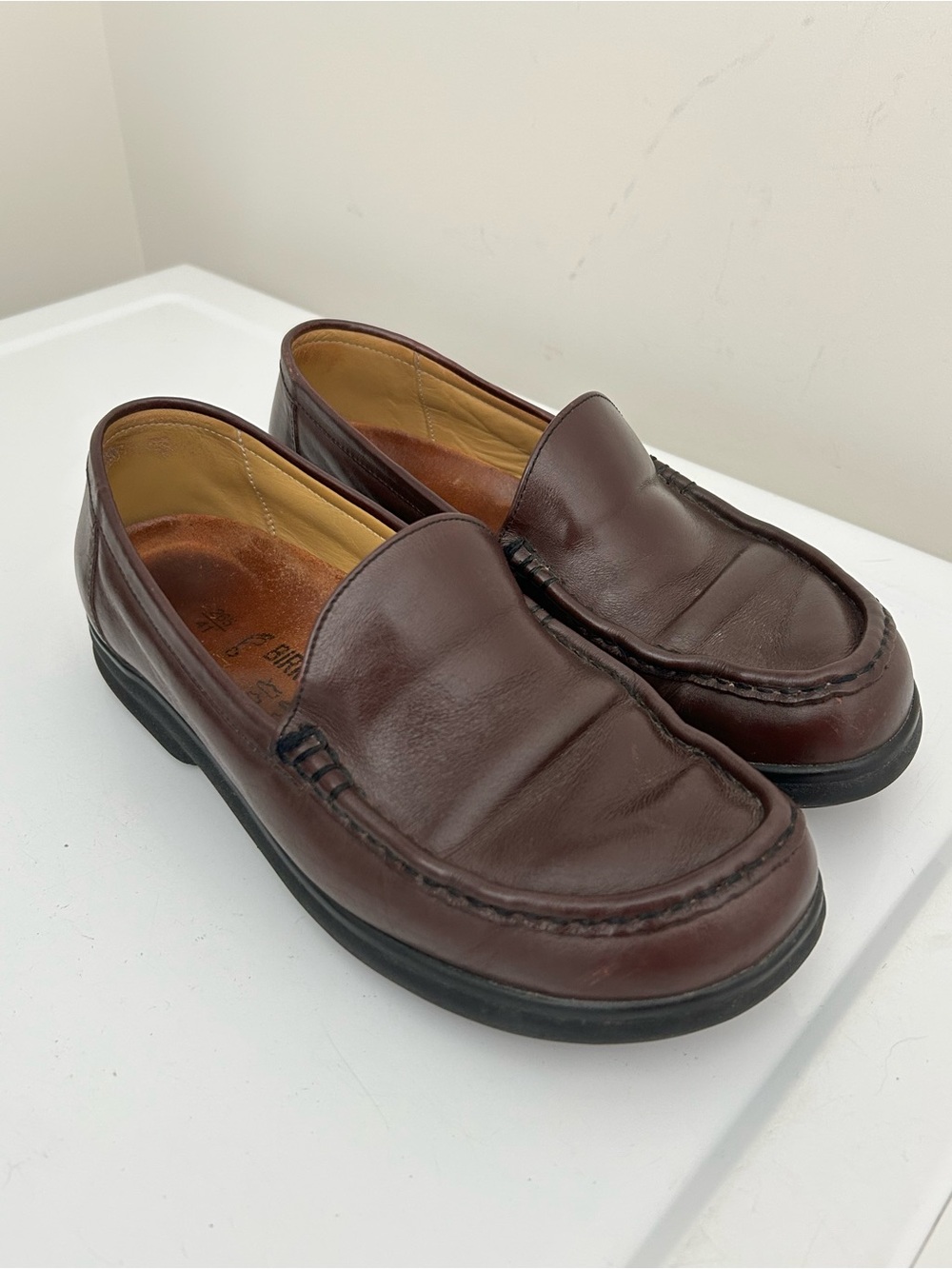 Birkenstock Men’s Footprints Leather Loafers Brown Size 8 - 8.5 US 41 EU